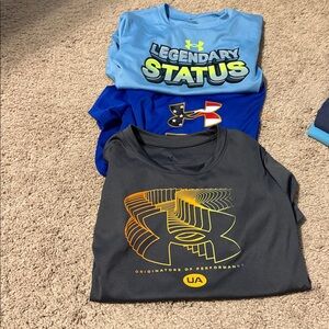 Under Armour T-Shirt Trio in Blue and Black